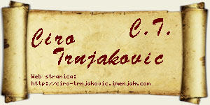 Ćiro Trnjaković vizit kartica